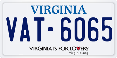 VA license plate VAT6065