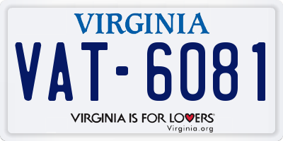 VA license plate VAT6081