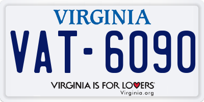 VA license plate VAT6090