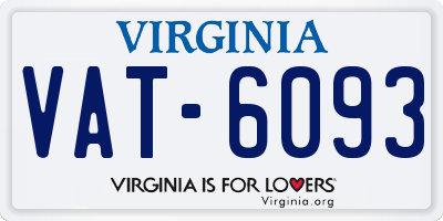 VA license plate VAT6093