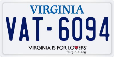 VA license plate VAT6094