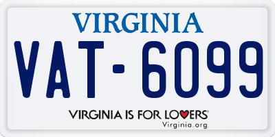 VA license plate VAT6099