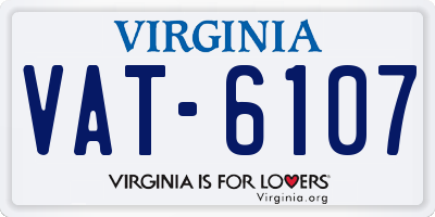 VA license plate VAT6107