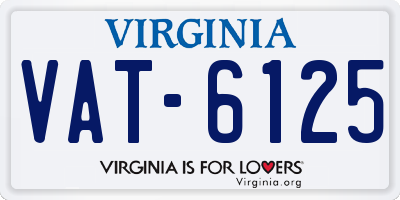 VA license plate VAT6125