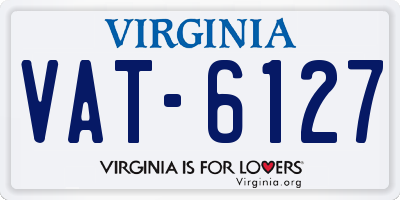 VA license plate VAT6127