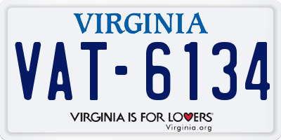 VA license plate VAT6134