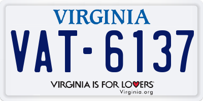 VA license plate VAT6137