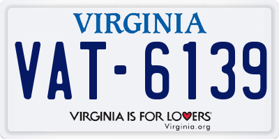 VA license plate VAT6139