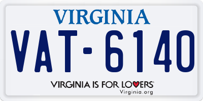 VA license plate VAT6140