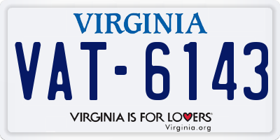 VA license plate VAT6143