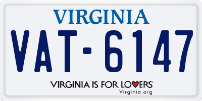 VA license plate VAT6147