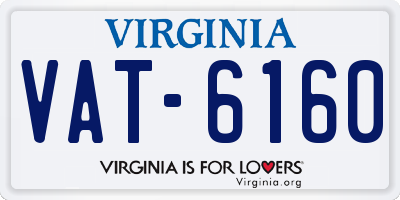 VA license plate VAT6160