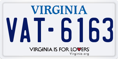 VA license plate VAT6163