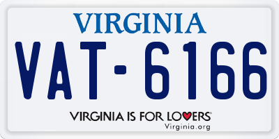 VA license plate VAT6166