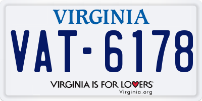 VA license plate VAT6178