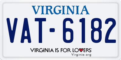 VA license plate VAT6182