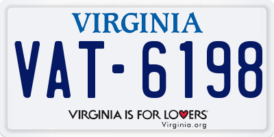 VA license plate VAT6198