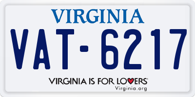 VA license plate VAT6217