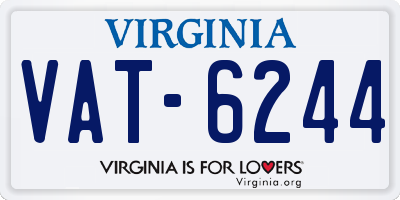 VA license plate VAT6244