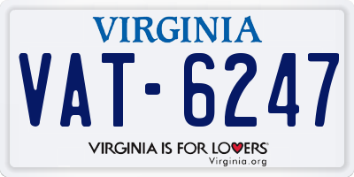 VA license plate VAT6247