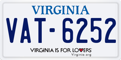 VA license plate VAT6252