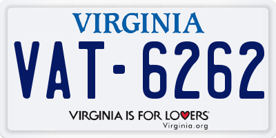 VA license plate VAT6262