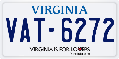 VA license plate VAT6272