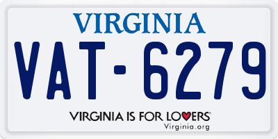 VA license plate VAT6279