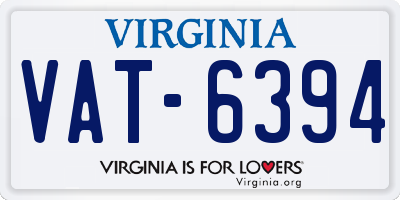 VA license plate VAT6394