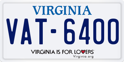 VA license plate VAT6400