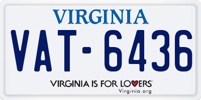 VA license plate VAT6436