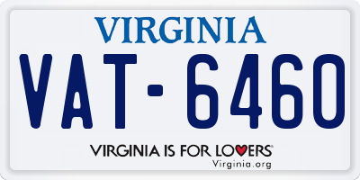 VA license plate VAT6460