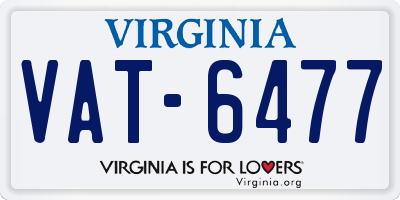 VA license plate VAT6477