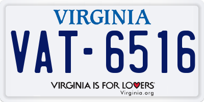 VA license plate VAT6516