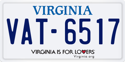 VA license plate VAT6517