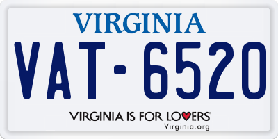 VA license plate VAT6520