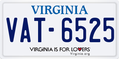 VA license plate VAT6525