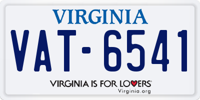 VA license plate VAT6541