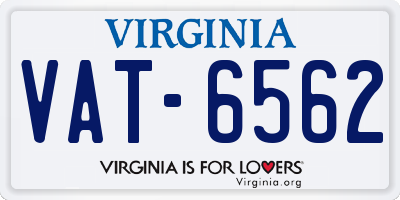 VA license plate VAT6562