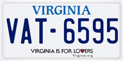 VA license plate VAT6595