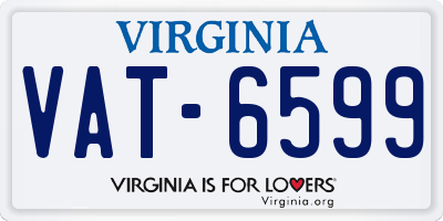 VA license plate VAT6599