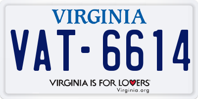 VA license plate VAT6614