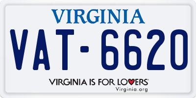 VA license plate VAT6620