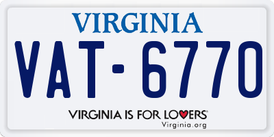 VA license plate VAT6770