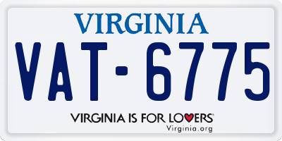 VA license plate VAT6775