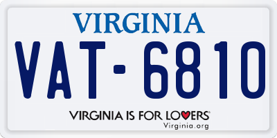 VA license plate VAT6810