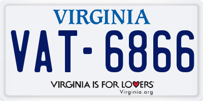 VA license plate VAT6866