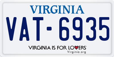 VA license plate VAT6935