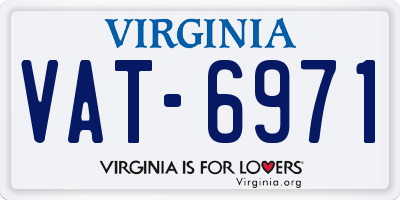 VA license plate VAT6971