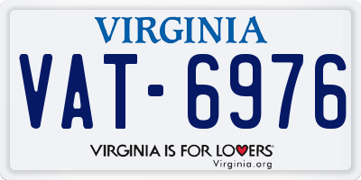 VA license plate VAT6976